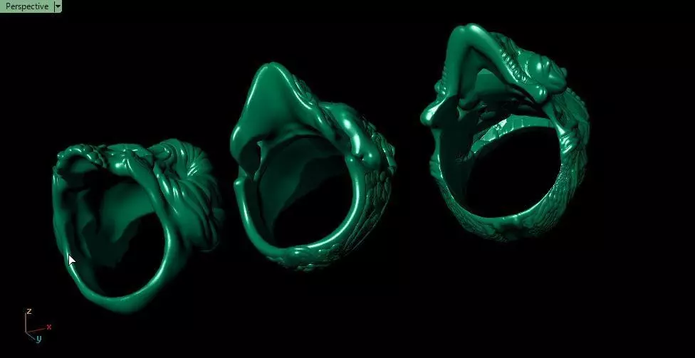 Demon skulls 3D print model_3