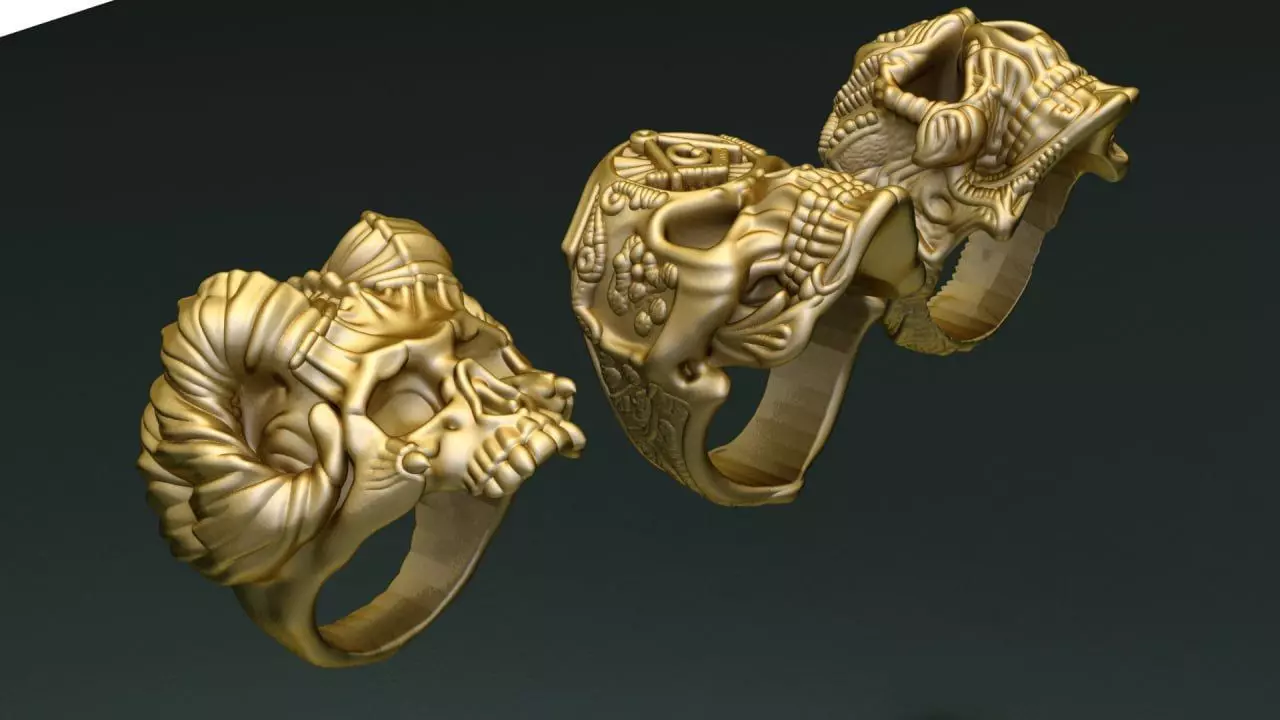 Demon skulls 3D print model_1