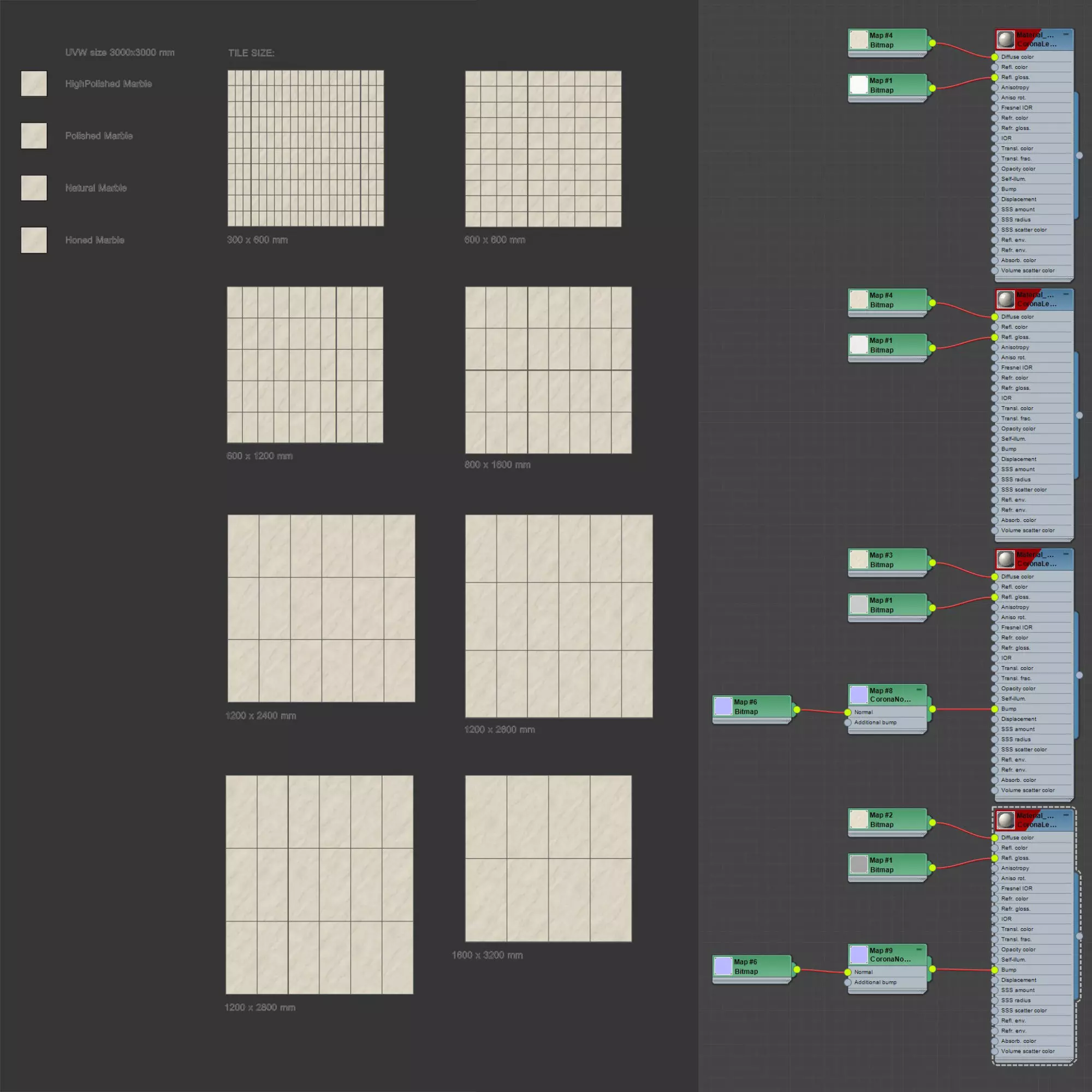 Marble Material and Porcelain Stoneware Tiles - Set 01 Texture_2