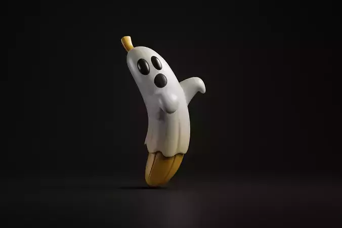 Banana Ghost Figurine Cute Halloween Decor Spooky Ghost