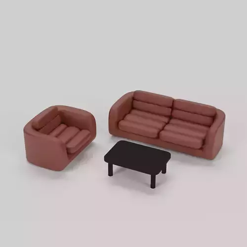 Curve Sofa Set  1 64 Scale Diorama Furniture 