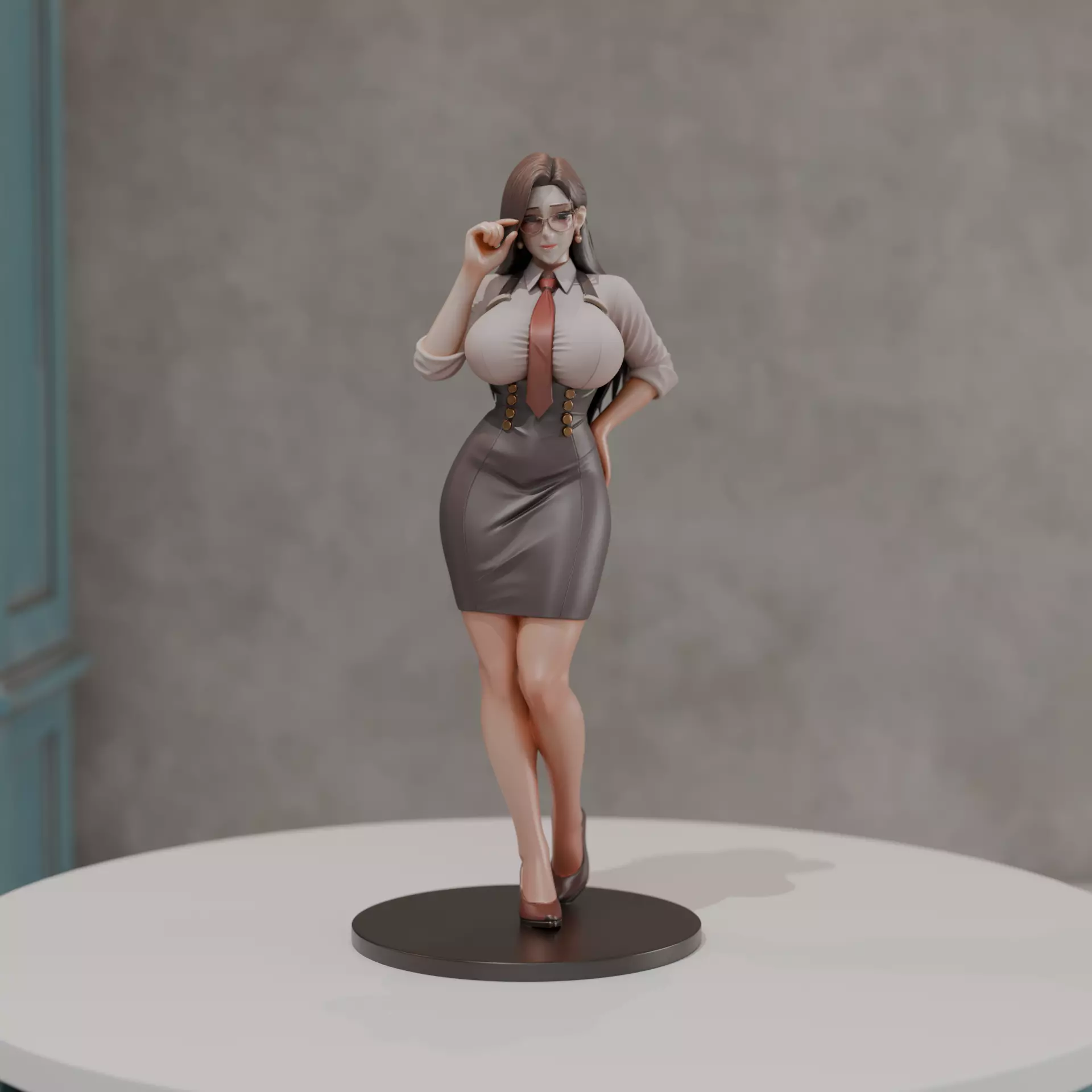 pin up teacher 3D print model_0