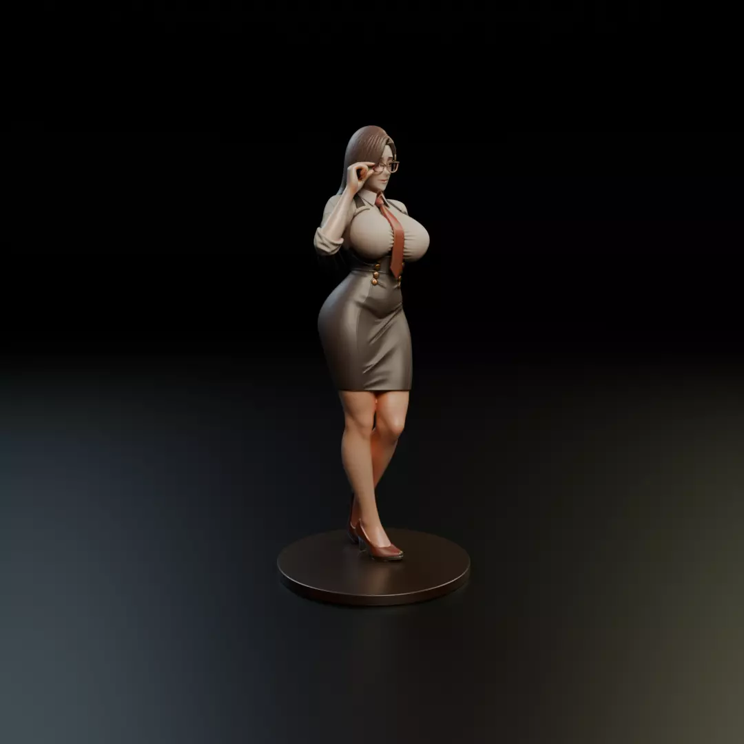 pin up teacher 3D print model_6