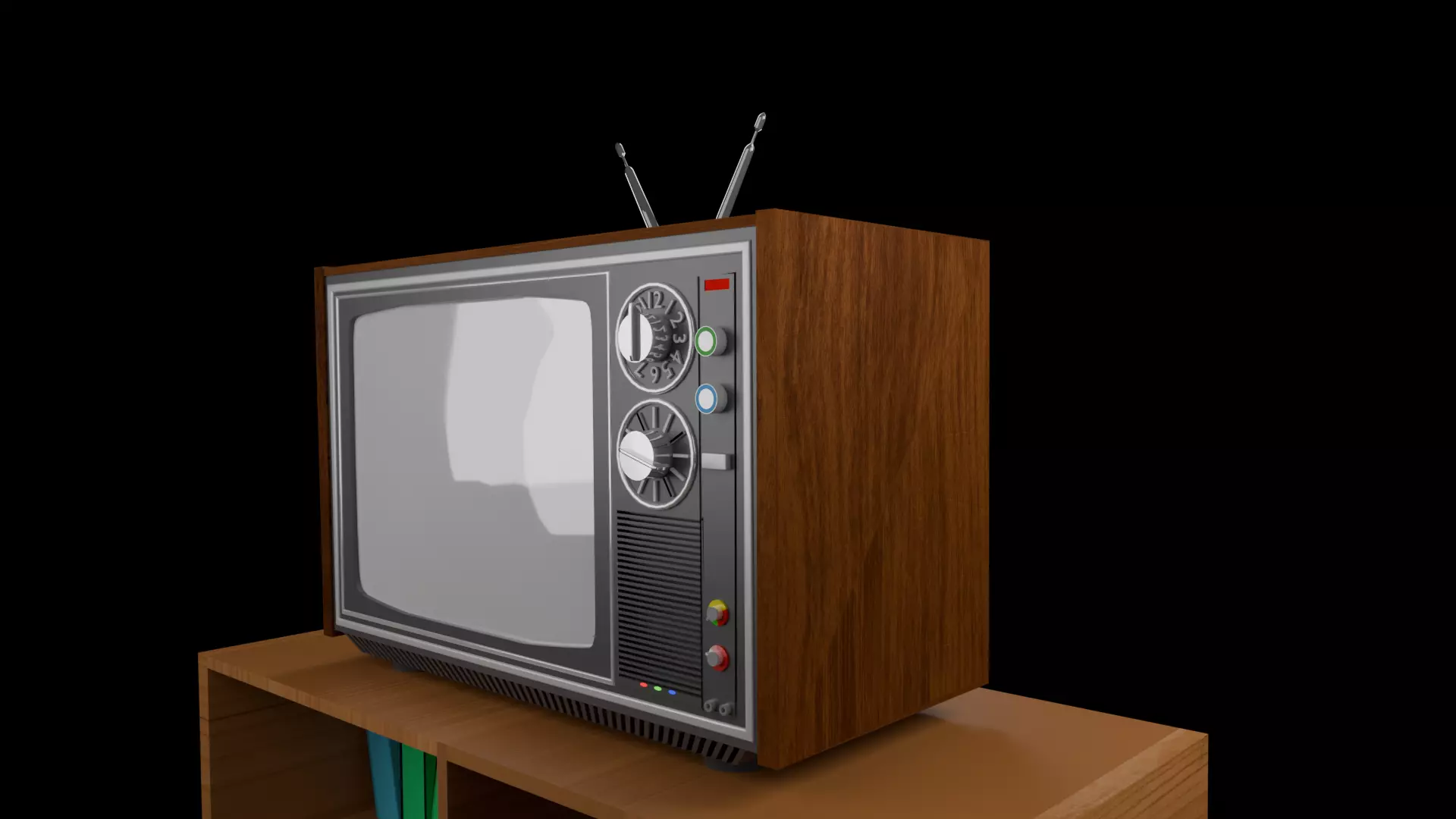 Retro TV 3D model_0