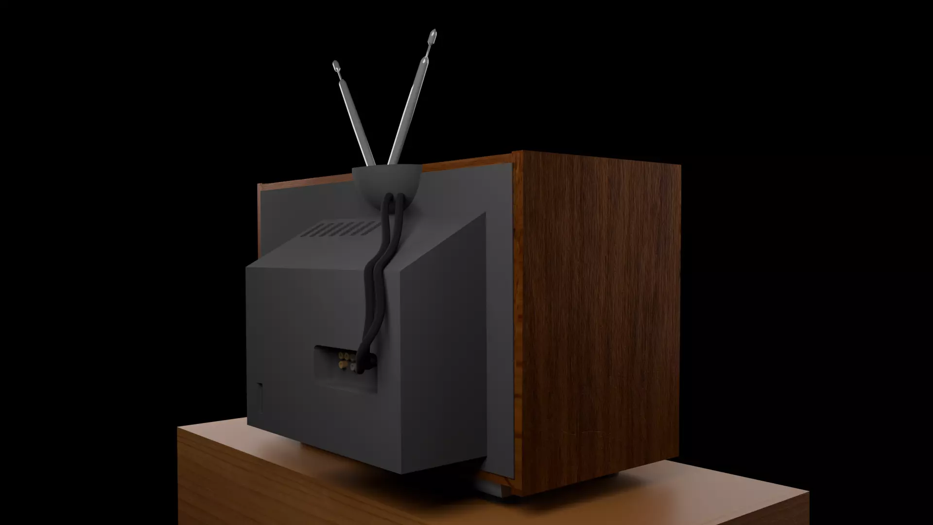 Retro TV 3D model_2