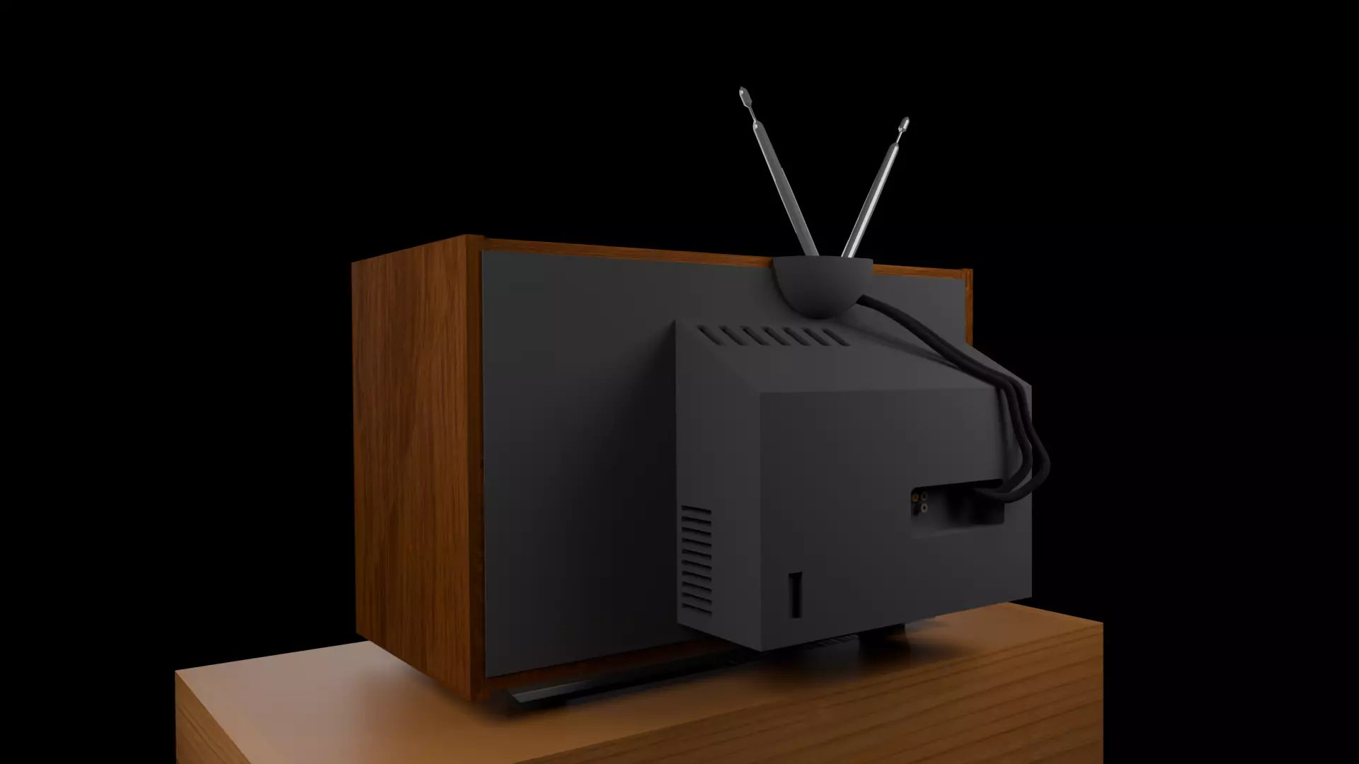Retro TV 3D model_3