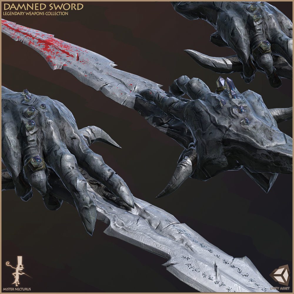 Legendary Swords Collection Low-poly 3D model_6