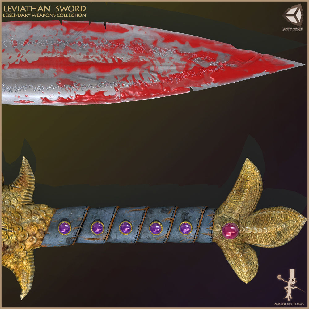 Legendary Swords Collection Low-poly 3D model_12