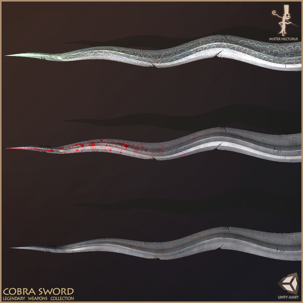 Legendary Swords Collection Low-poly 3D model_4