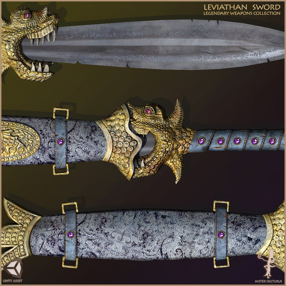 Legendary Swords Collection Low-poly 3D model_14
