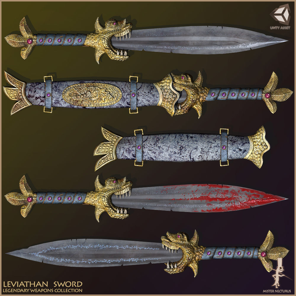 Legendary Swords Collection Low-poly 3D model_13