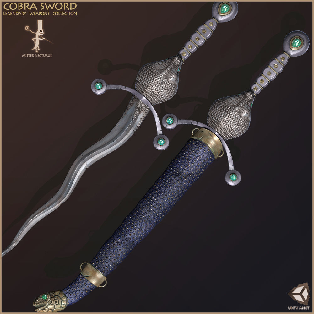 Legendary Swords Collection Low-poly 3D model_2