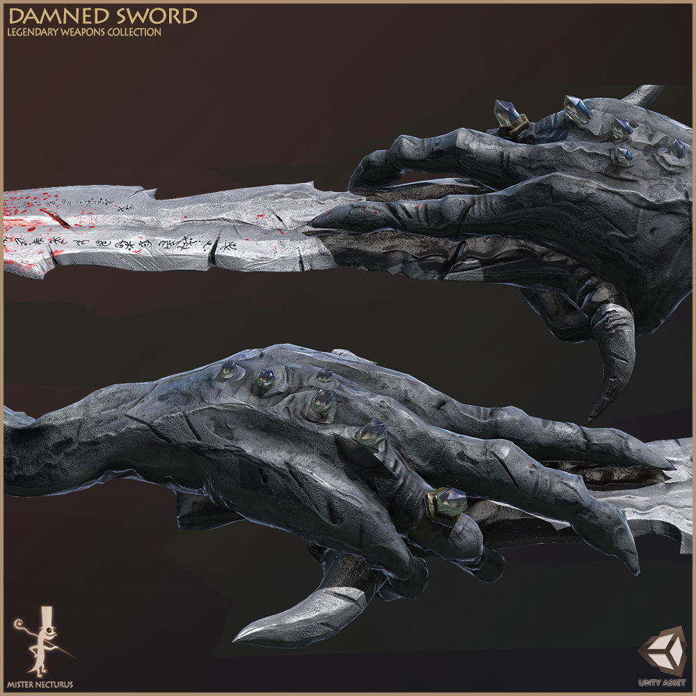 Legendary Swords Collection Low-poly 3D model_9