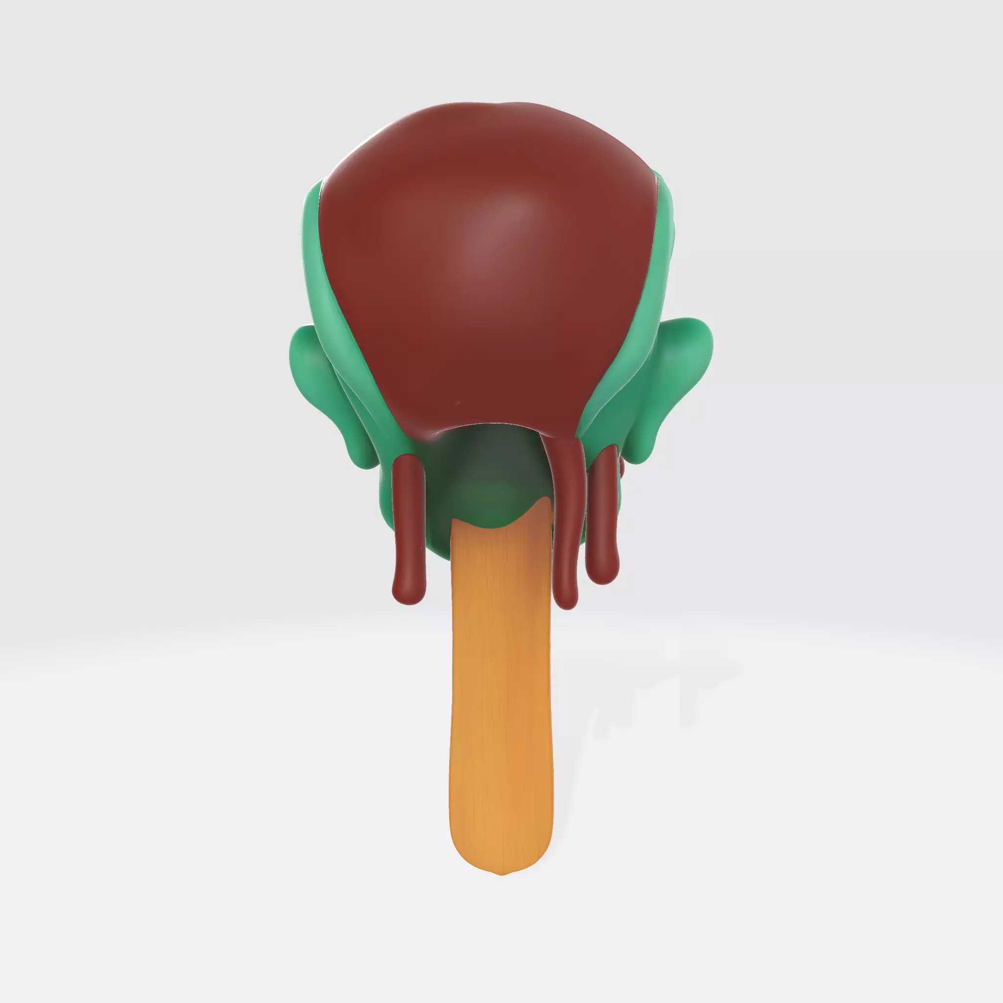 Zombie Head Popsicle Creepy Horror Ice Cream Style Figurine 3D print model_3
