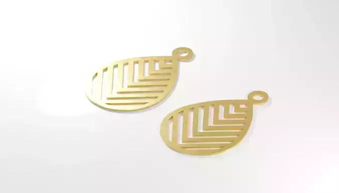 Geometric Teardrop Pendant Jewelry Art