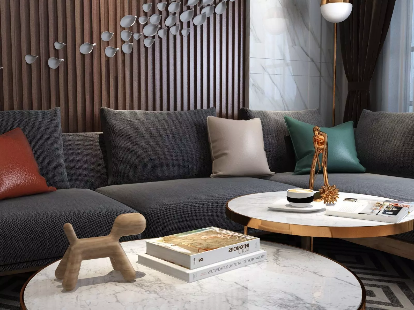 Living and Dining Room Combo with Balcony 3D model_11