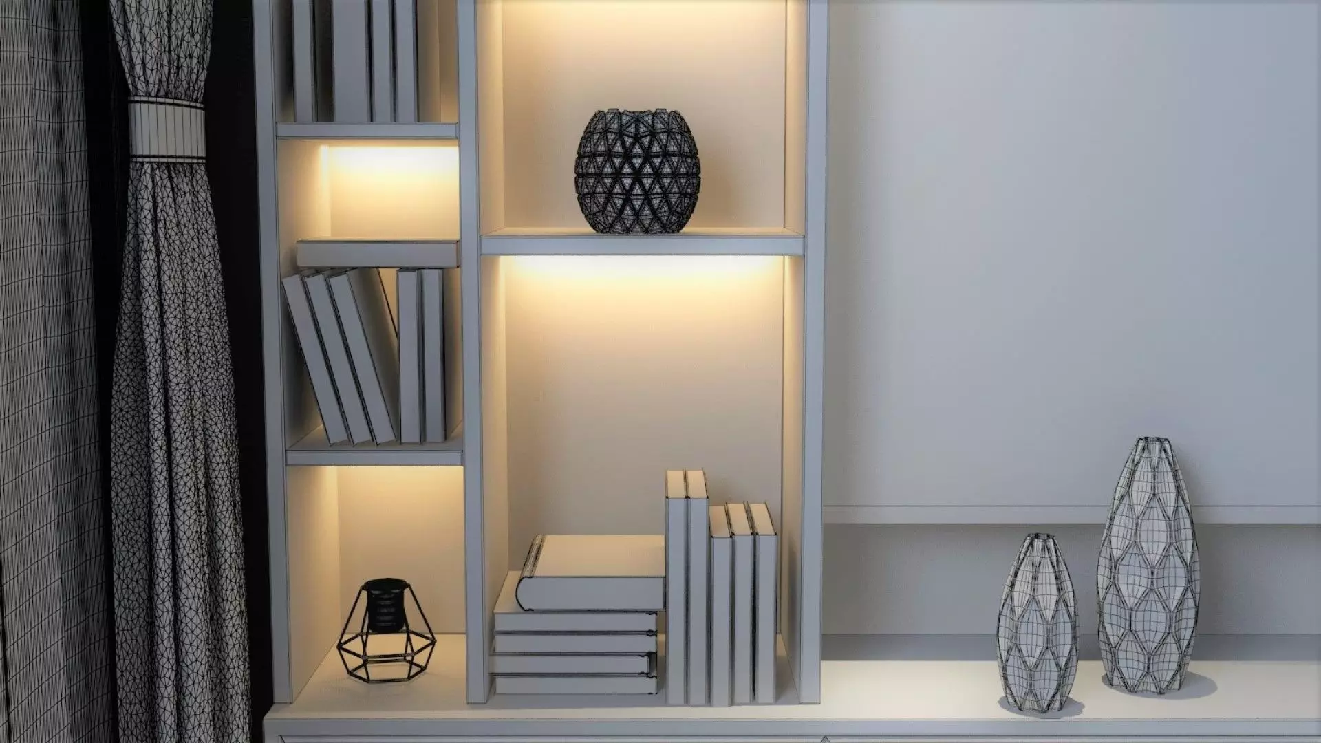 Living and Dining Room Combo with Balcony 3D model_7