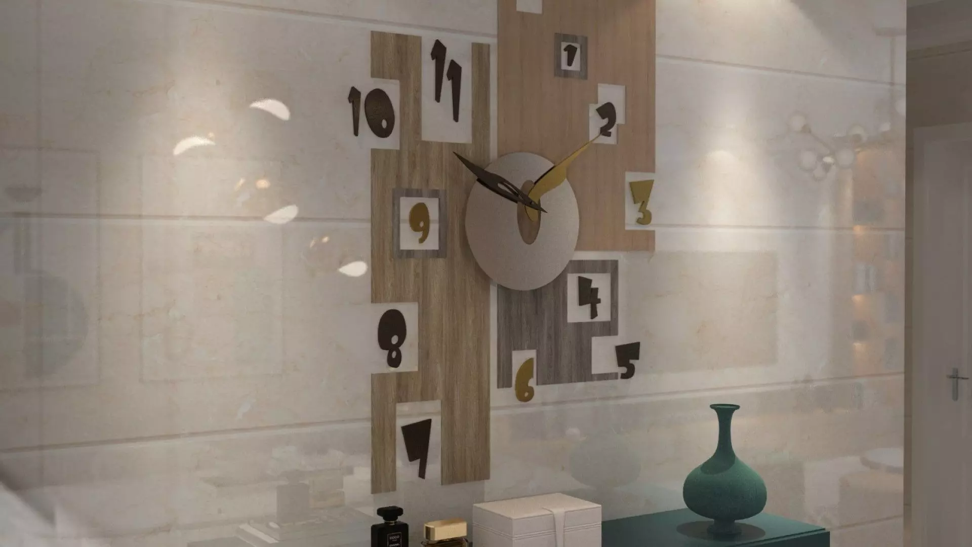 Living and Dining Room Combo with Balcony 3D model_8