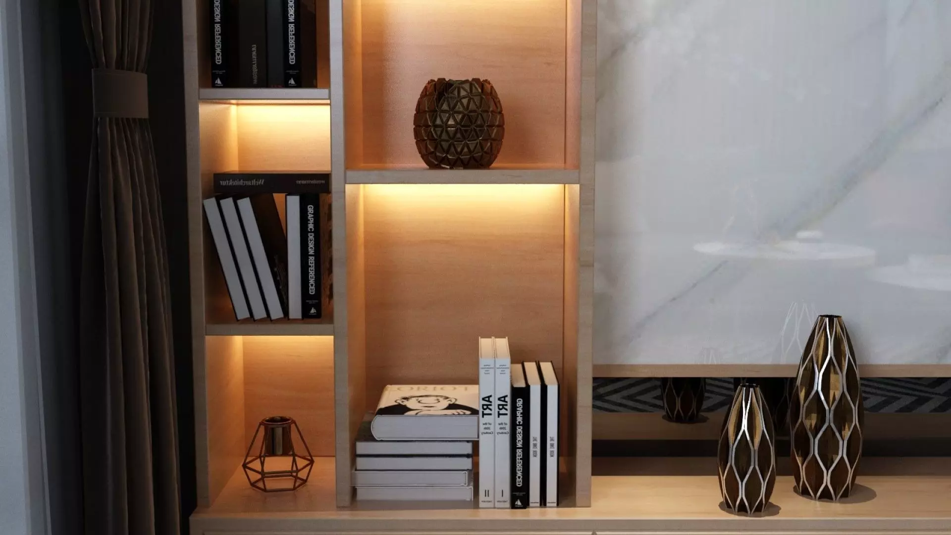 Living and Dining Room Combo with Balcony 3D model_6