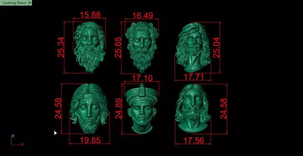 Old faces 3D print model_5