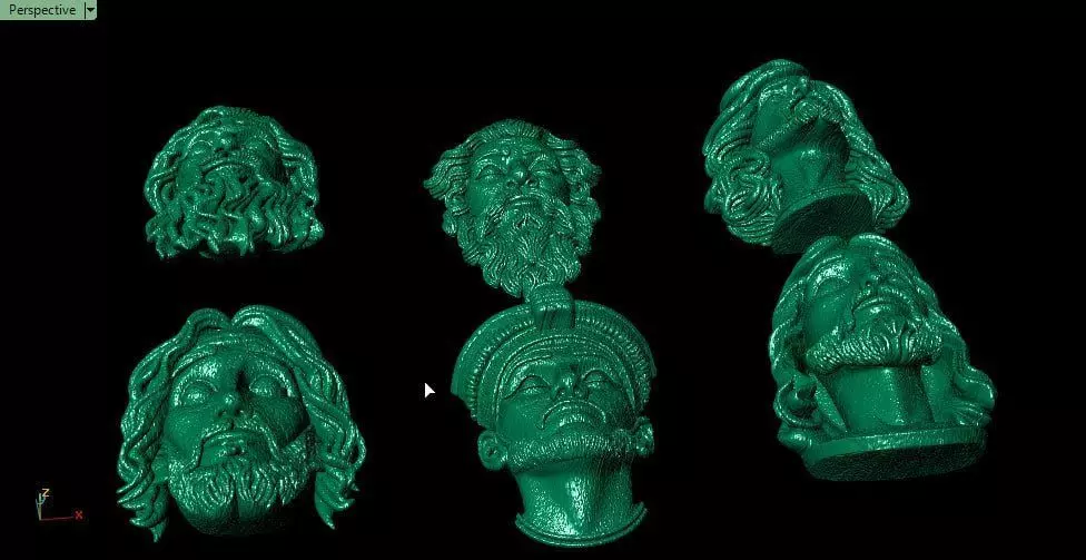 Old faces 3D print model_3