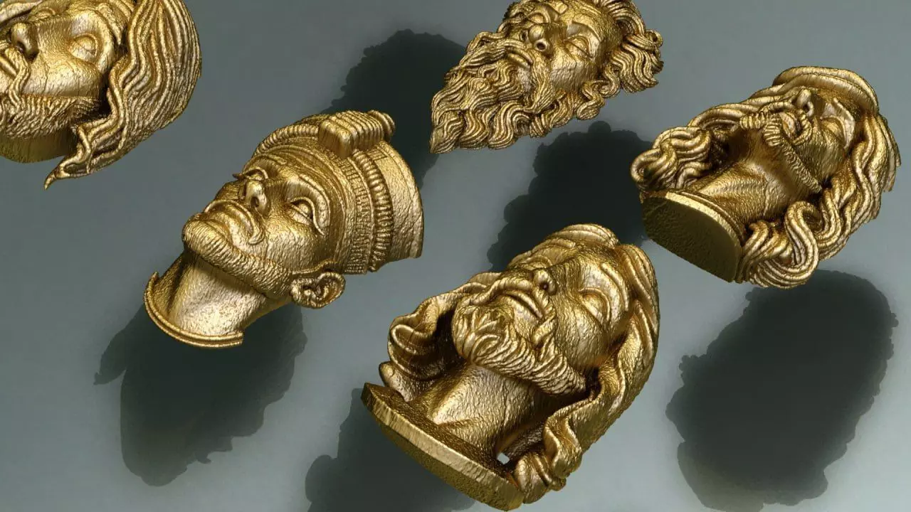 Old faces 3D print model_1