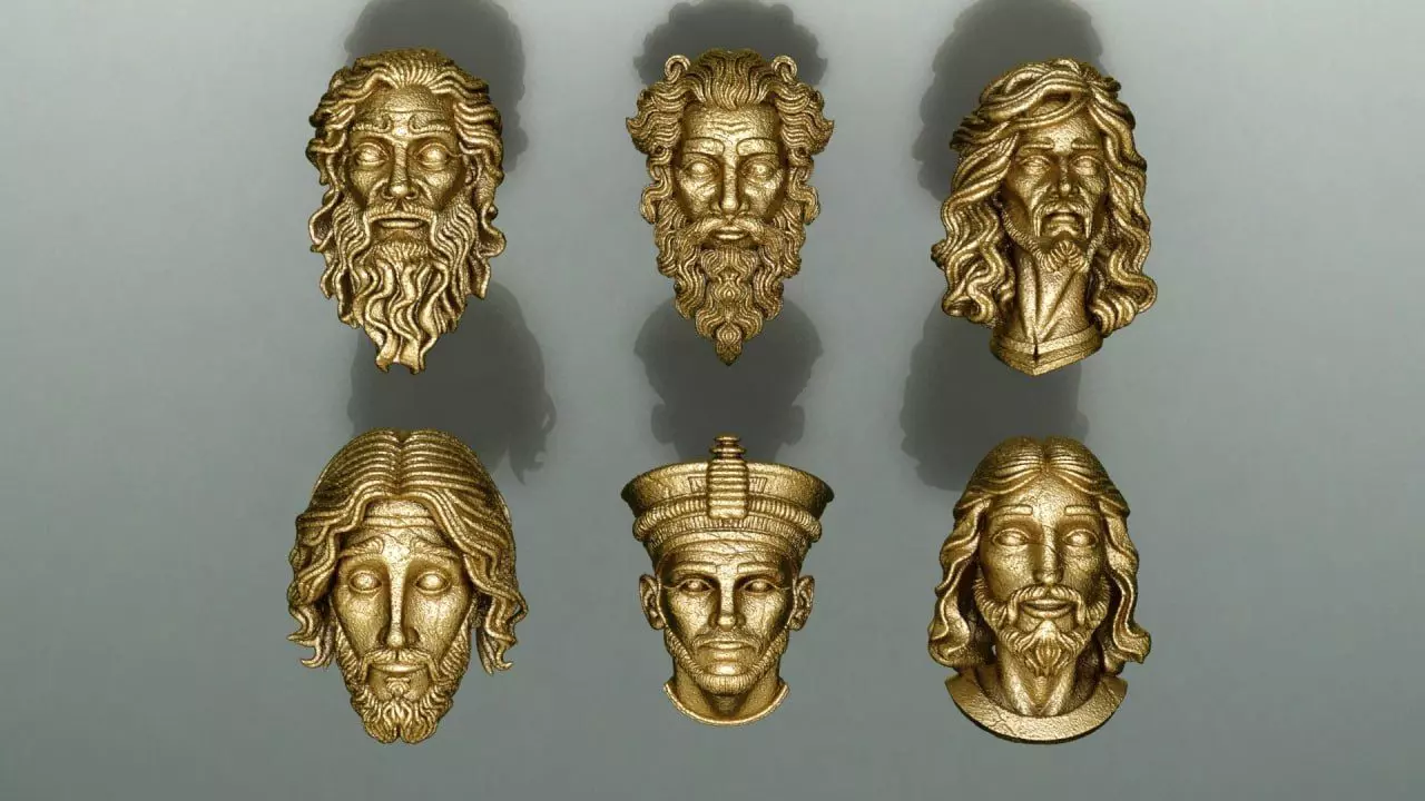 Old faces 3D print model_0