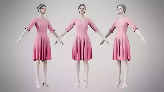 Dress 06 Tickle Me Pink