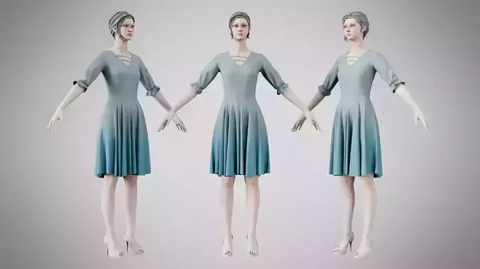 Dress 06 Weldon Blue