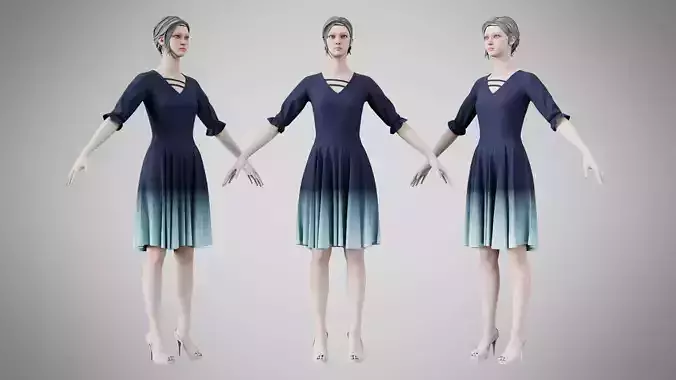 Dress 06 Yankees Blue