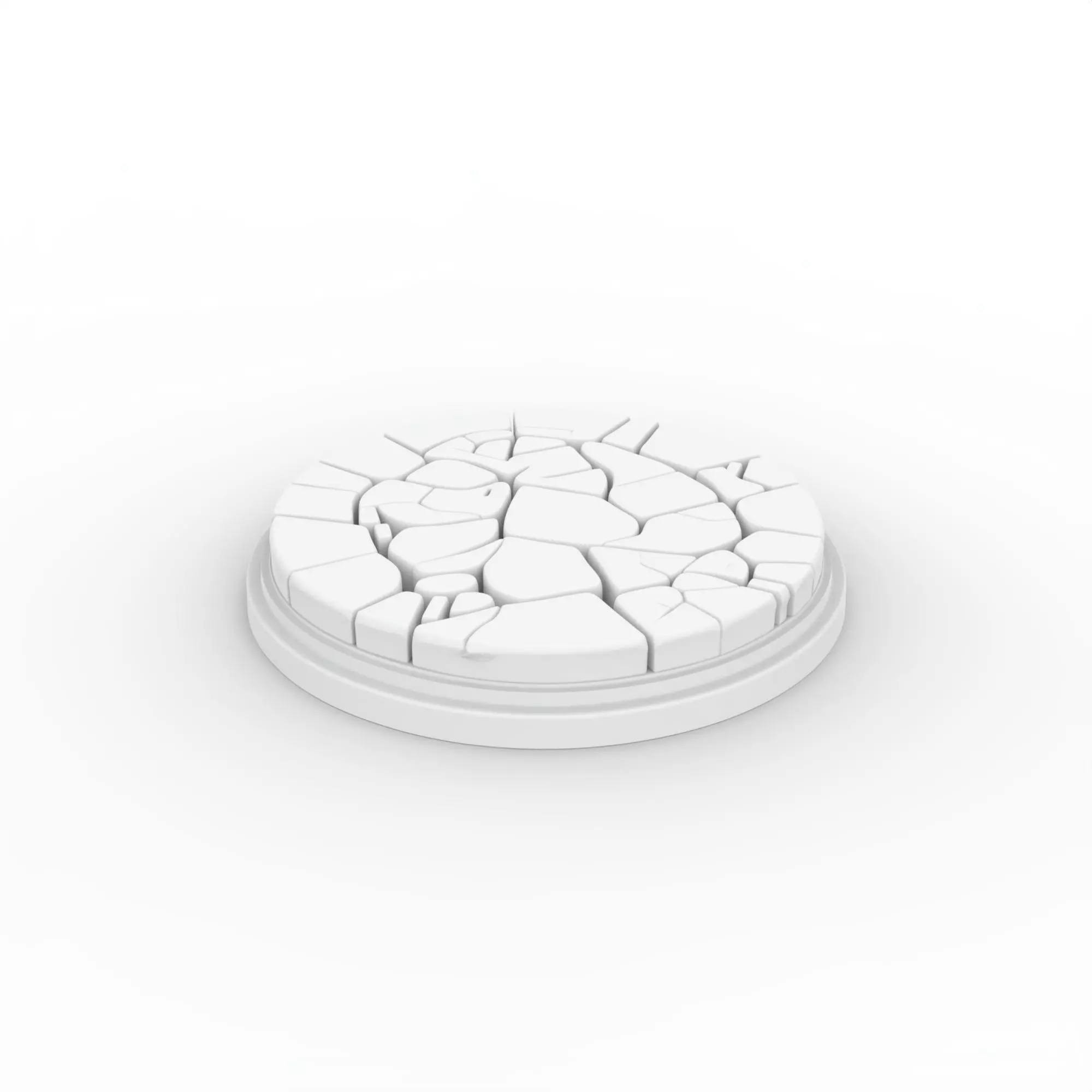 Cracked Stone Podium Base 3D Print Model 3D print model_4