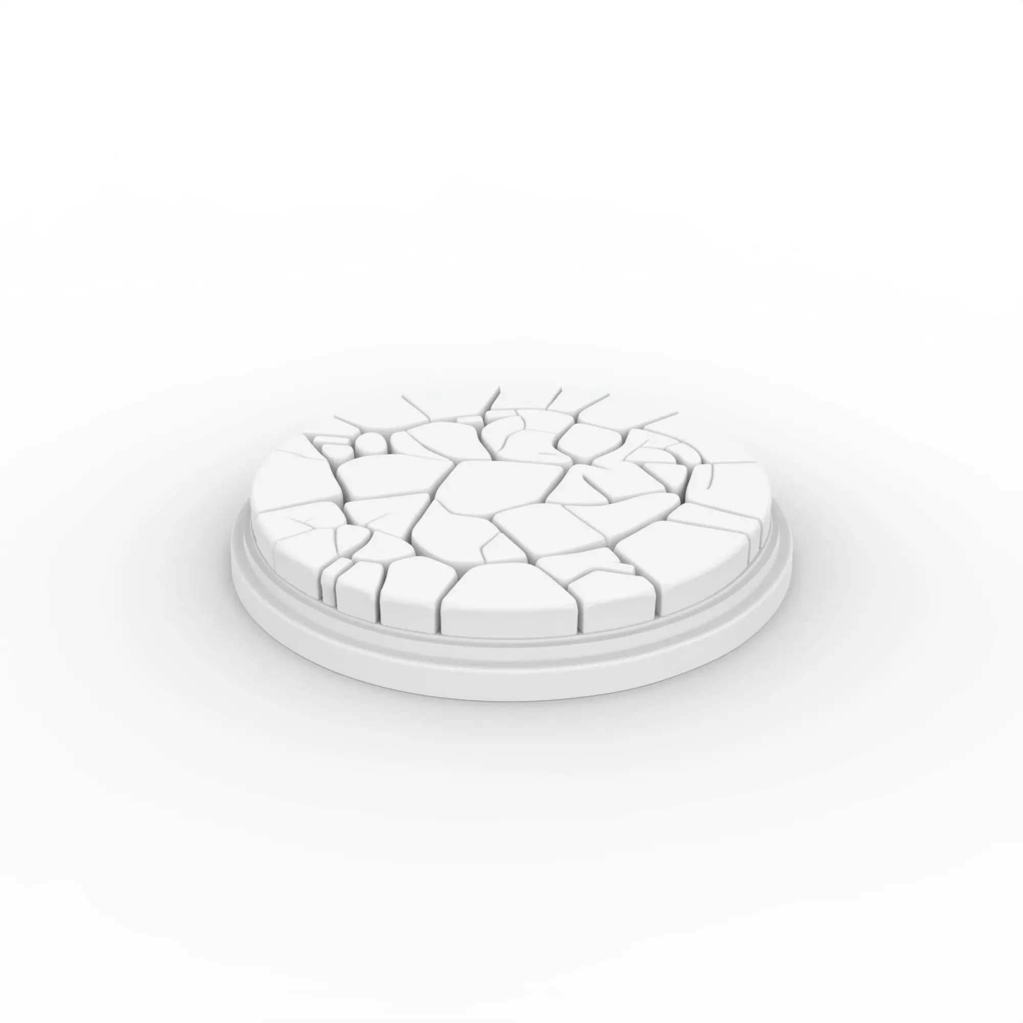 Cracked Stone Podium Base 3D Print Model 3D print model_1