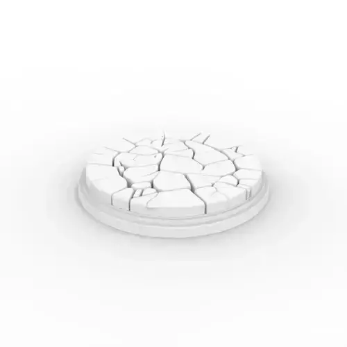 Cracked Stone Podium Base 3D Print Model
