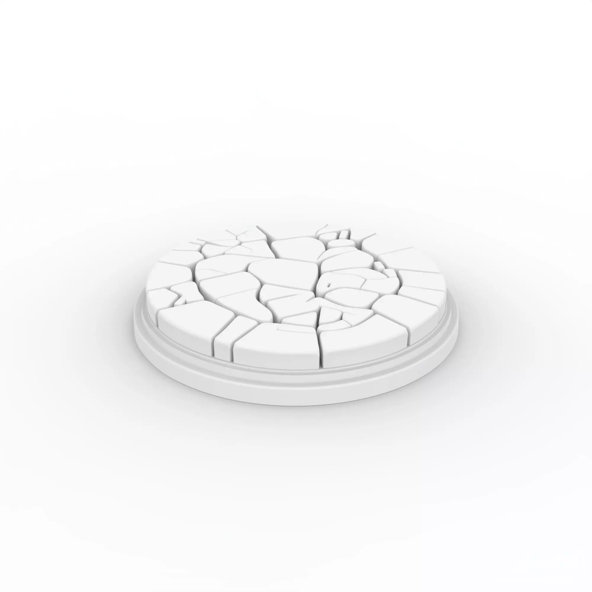 Cracked Stone Podium Base 3D Print Model 3D print model_2