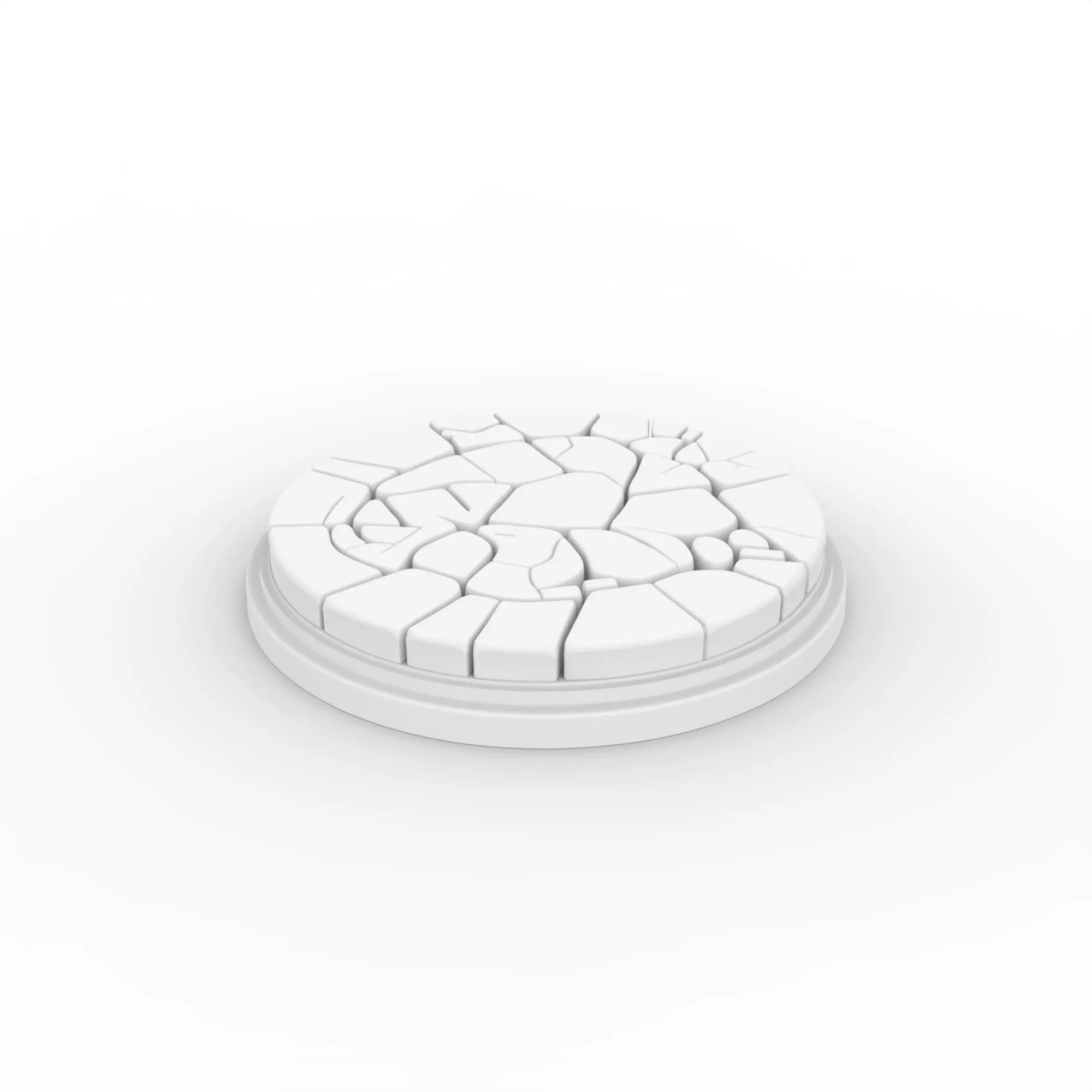 Cracked Stone Podium Base 3D Print Model 3D print model_3