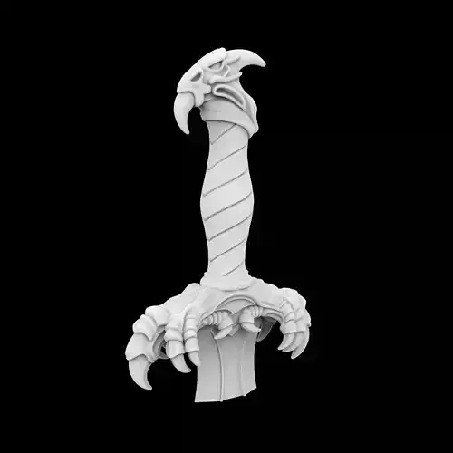 Dragon Claw Dagger Handle 3D Print Model