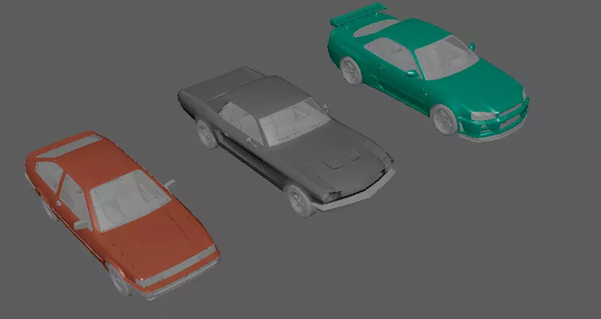Car Pack Vehicle Collection Optimized GameReady Low-poly 3D model_7