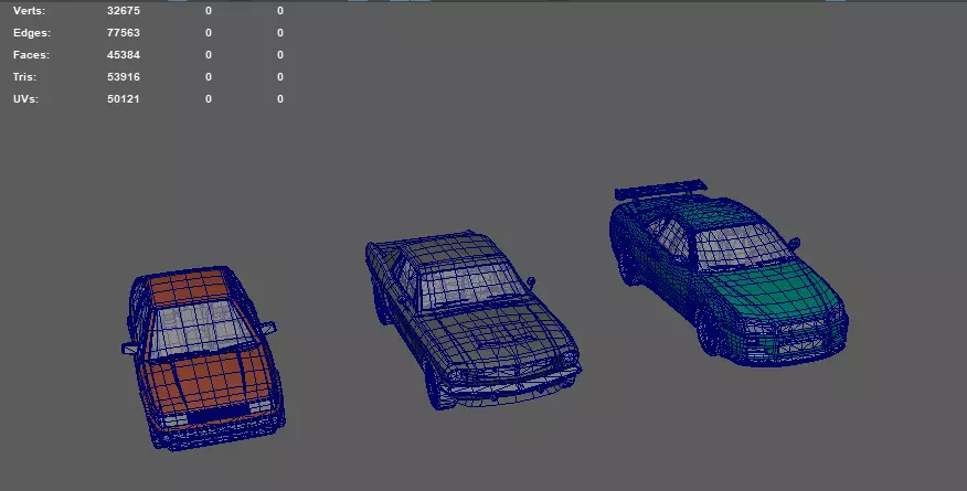 Car Pack Vehicle Collection Optimized GameReady Low-poly 3D model_6