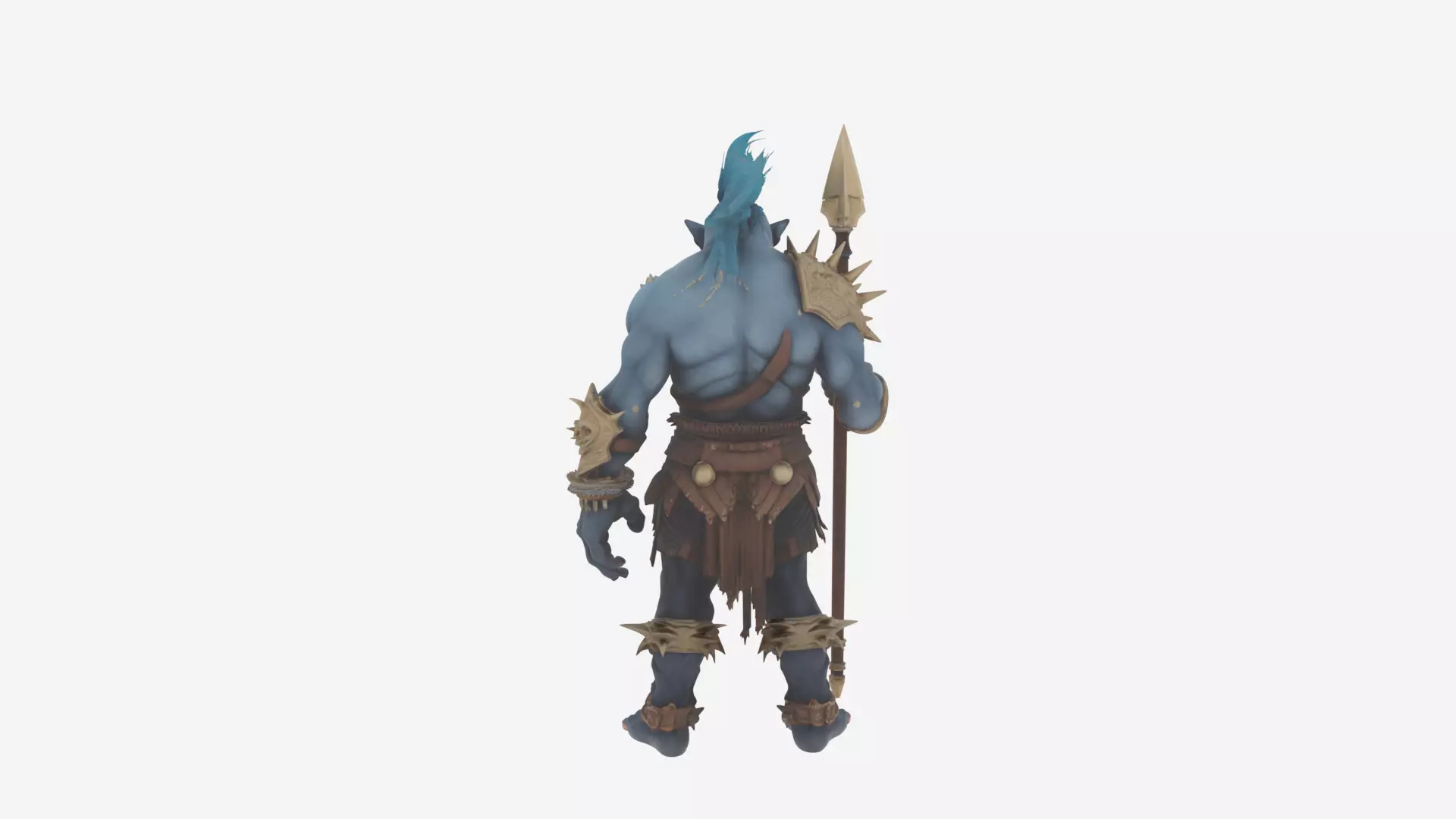 Highly Detailed 3D Model of Lanky WoW Troll Headhunter 3D model_4