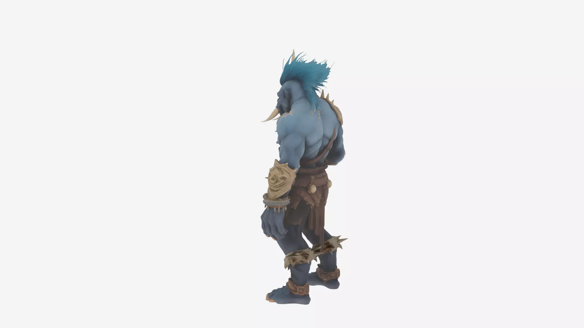 Highly Detailed 3D Model of Lanky WoW Troll Headhunter 3D model_5