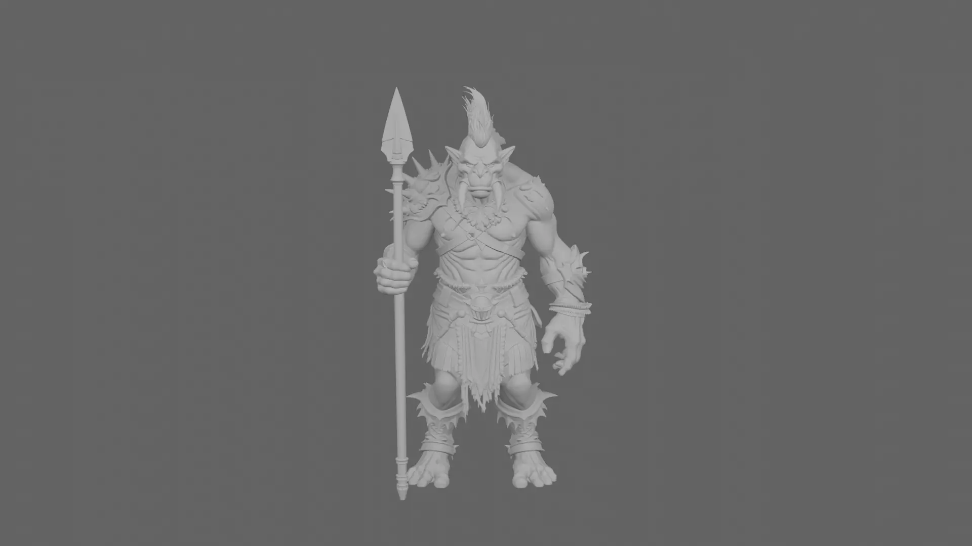 Highly Detailed 3D Model of Lanky WoW Troll Headhunter 3D model_6