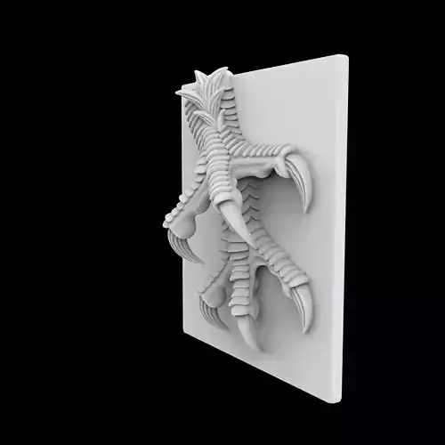 Dragon Claw Wall Relief 3D Print Model