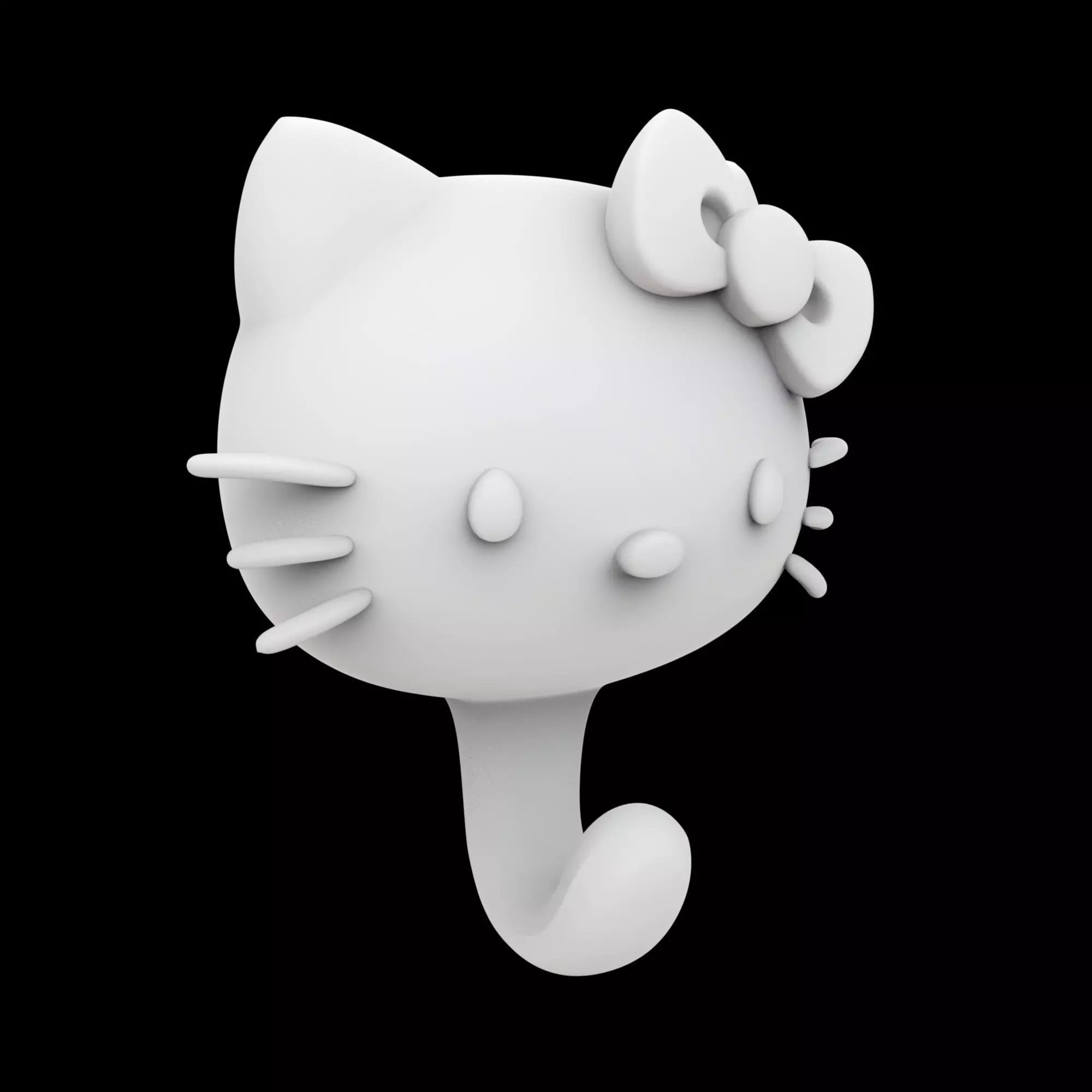 Hello Kitty Wall Hook 3D Print Model 3D print model
