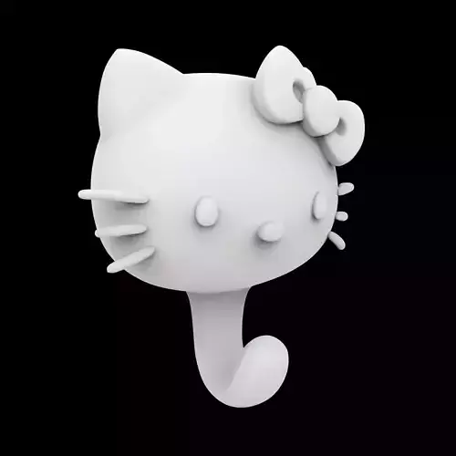 Hello Kitty Wall Hook 3D Print Model