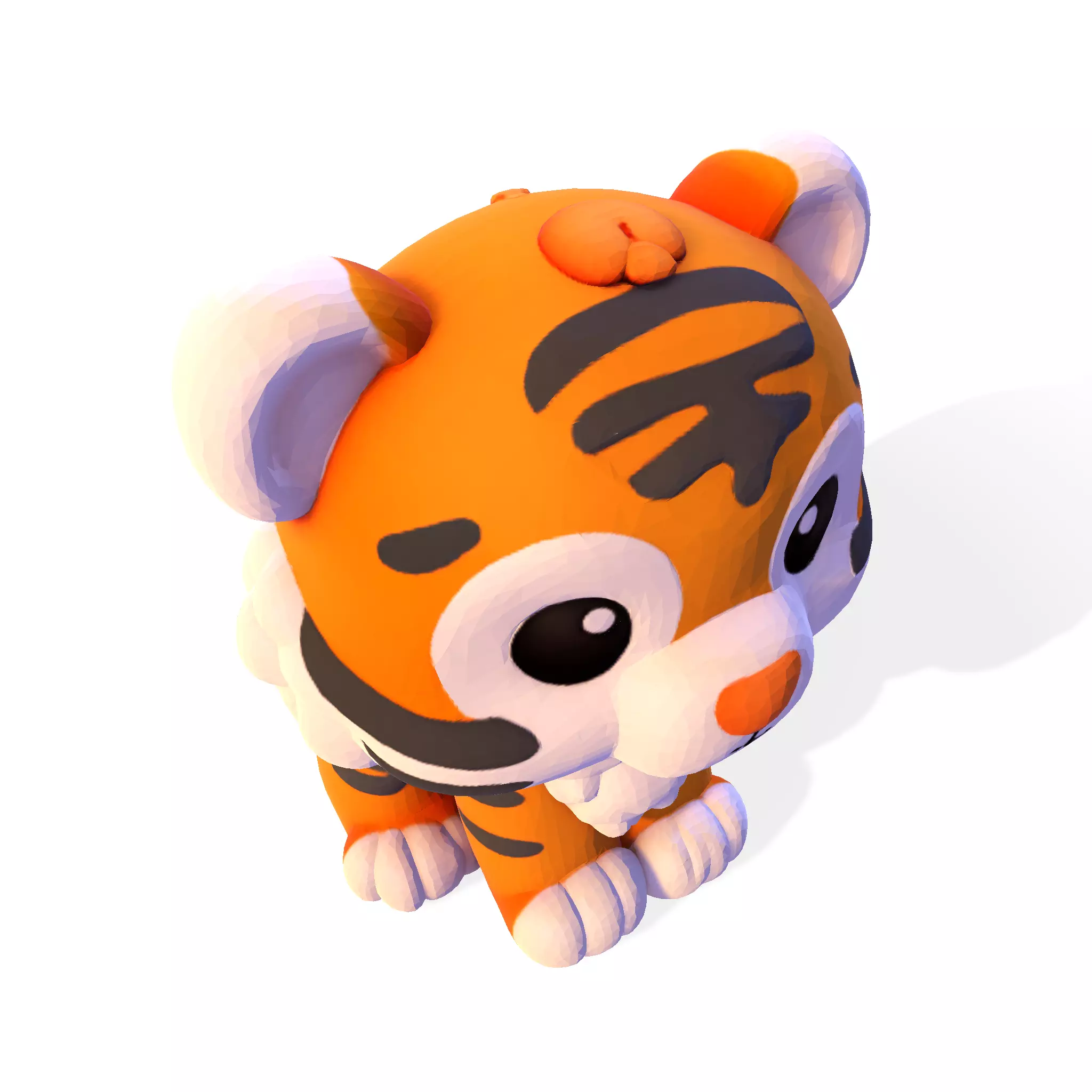 Cute LowPoly Tiger Cub 3D print model_11
