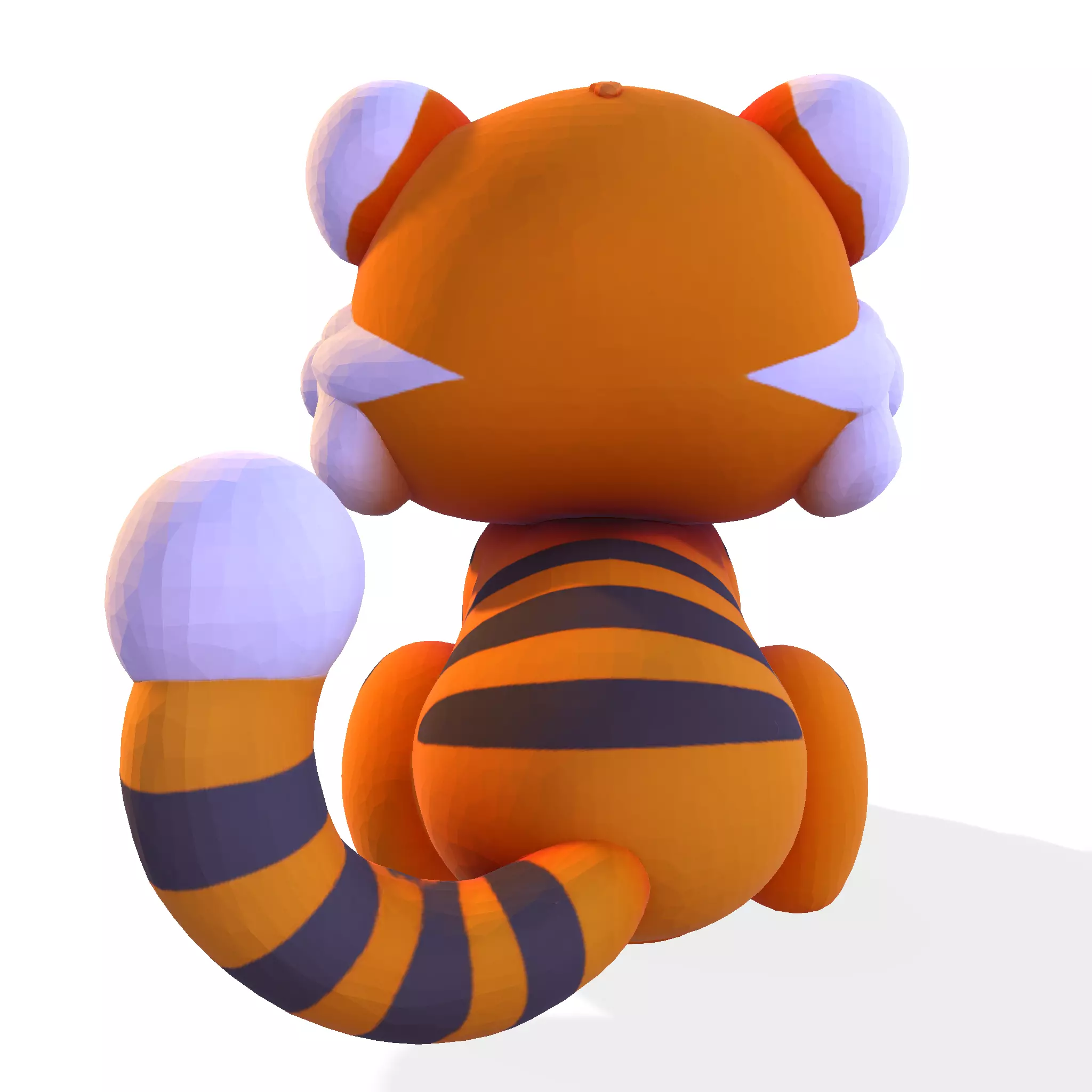 Cute LowPoly Tiger Cub 3D print model_8