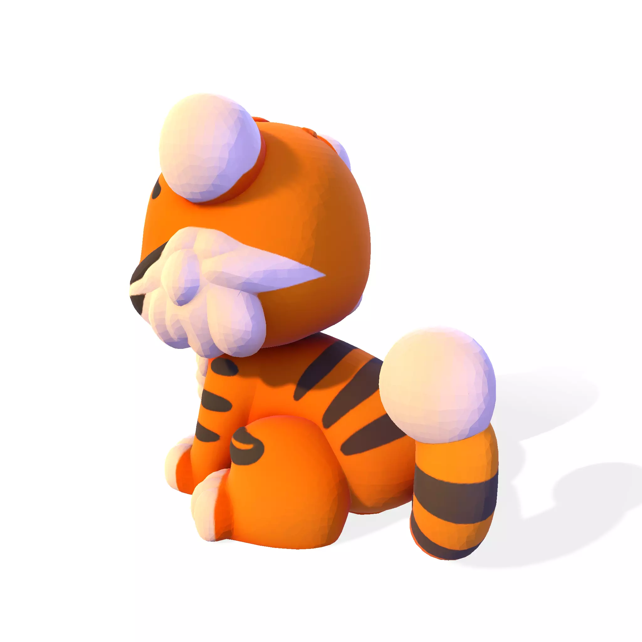 Cute LowPoly Tiger Cub 3D print model_6