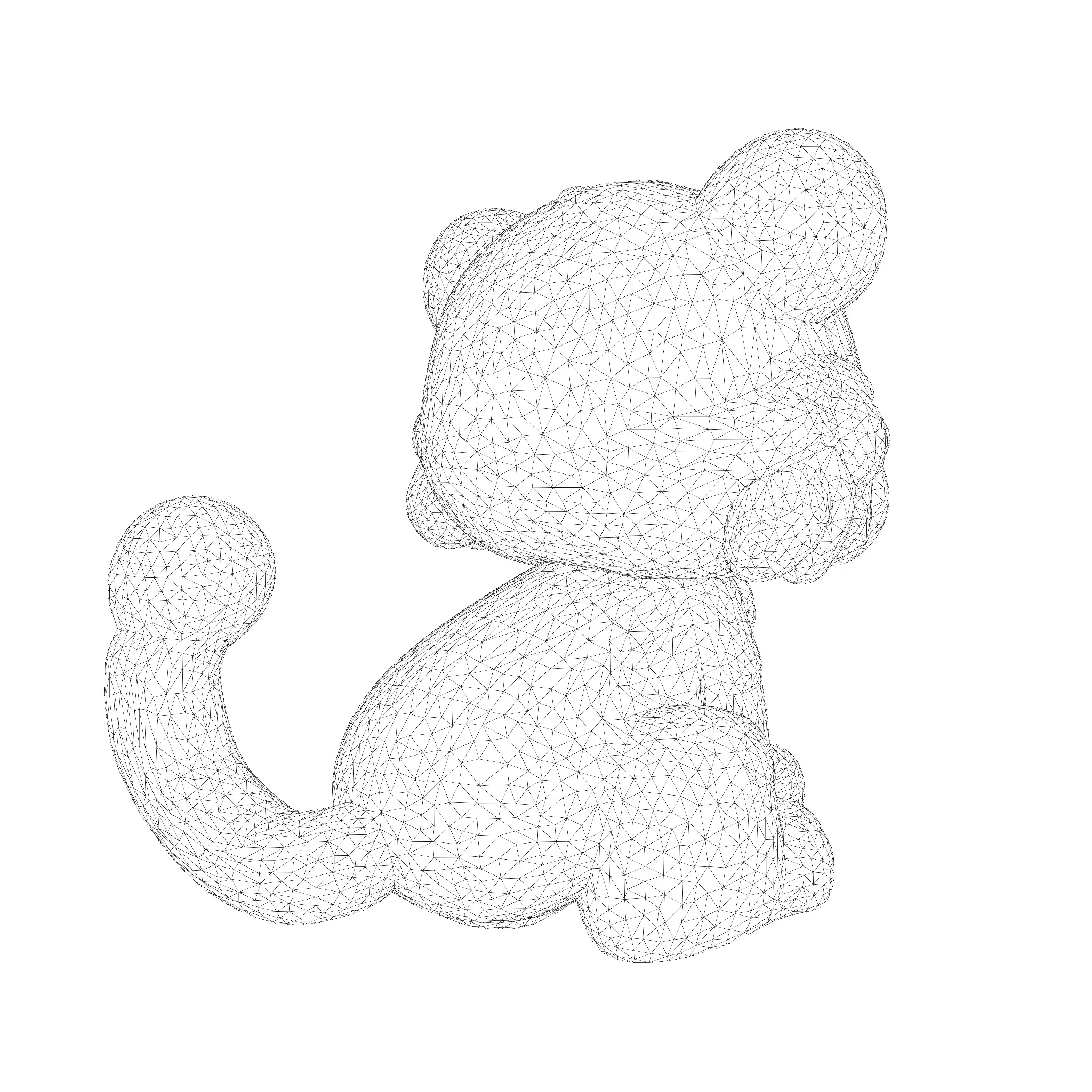 Cute LowPoly Tiger Cub 3D print model_26