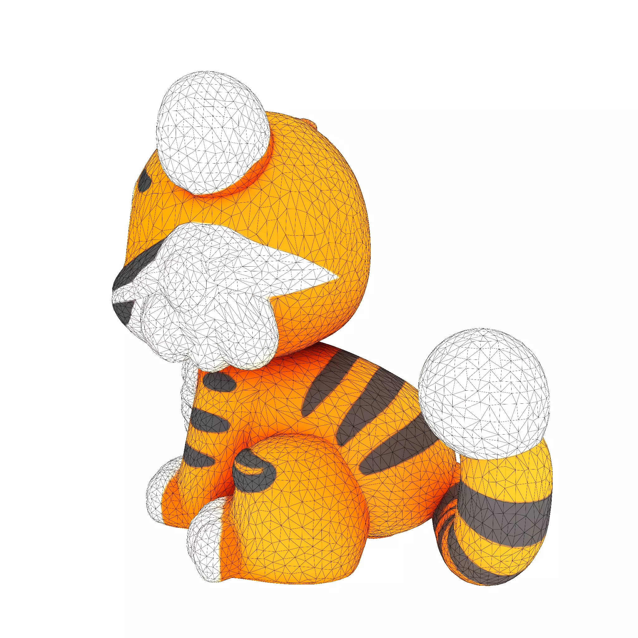 Cute LowPoly Tiger Cub 3D print model_22