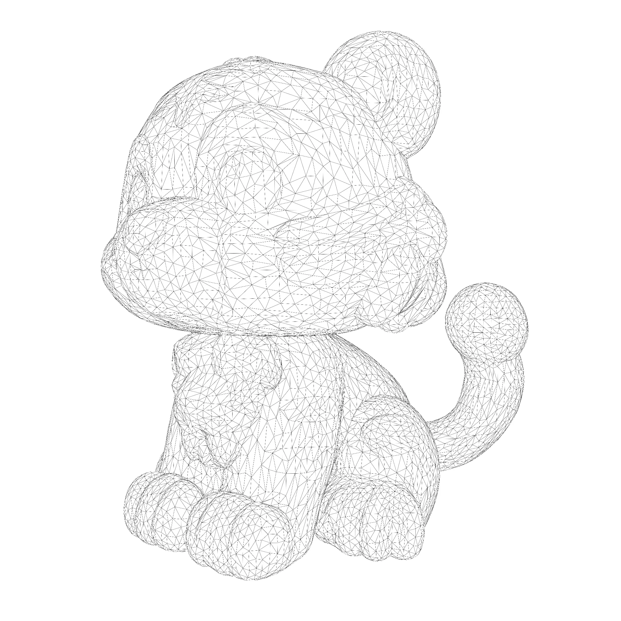 Cute LowPoly Tiger Cub 3D print model_24